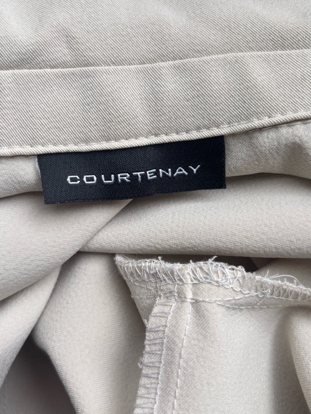 Courtenay Set Cream Two-Button Tailored Blazer 3/4 sleeves and Black Skirt - Picture 8 of 14